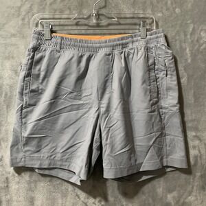 Bird Dogs Men's Shorts Large Gray Peach Lining Nylon Spandex Athletic Pockets